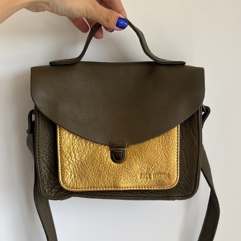 Paul Marius crossbody bag Olive and Gold Women's Bag